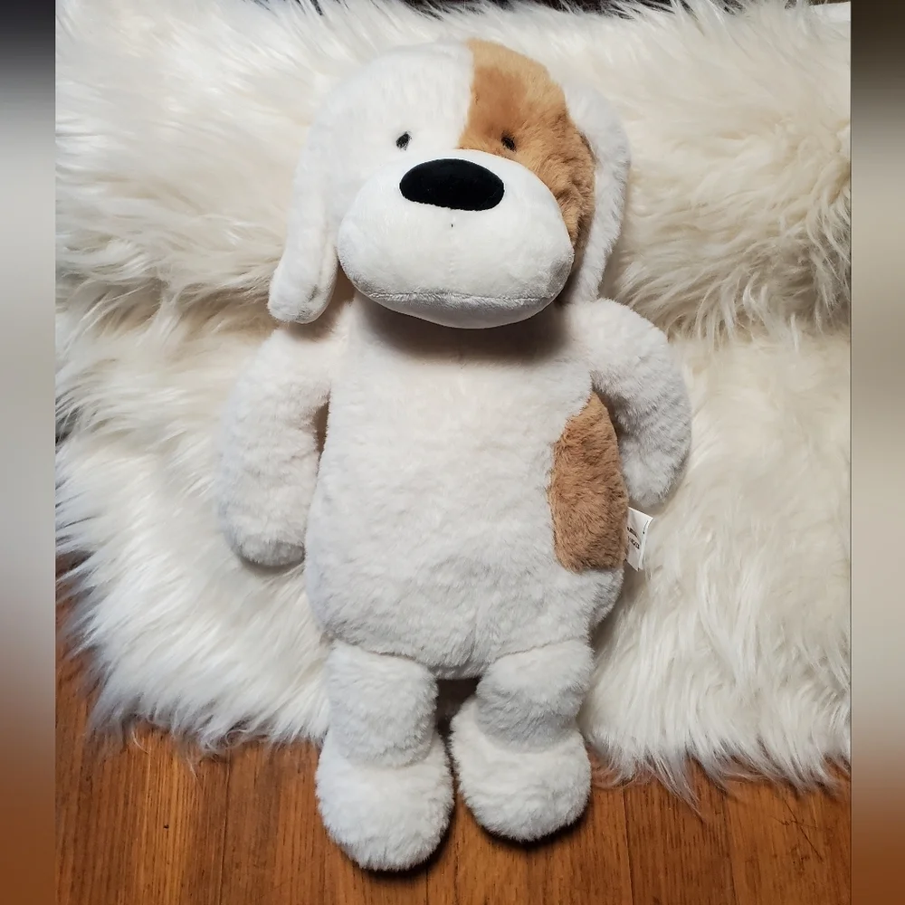 Plush Dog Stuffed Animal With Ceramic Bead Pouch for Heating